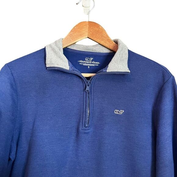 Vineyard vines 1/4 zip blue sweater - Picture 5 of 8